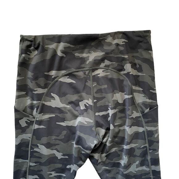 ATHLETA Ultimate Camo 7/8 Tight Green Black Size 2X - Picture 5 of 8